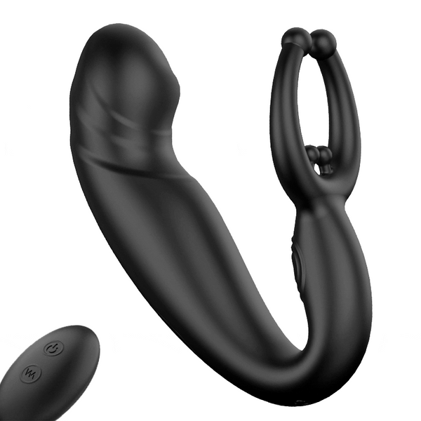 AlluriaToy - Bead Massage Multifunctional 9 Vibrating Prostate Anal Plug Solo Male Prostate Massager