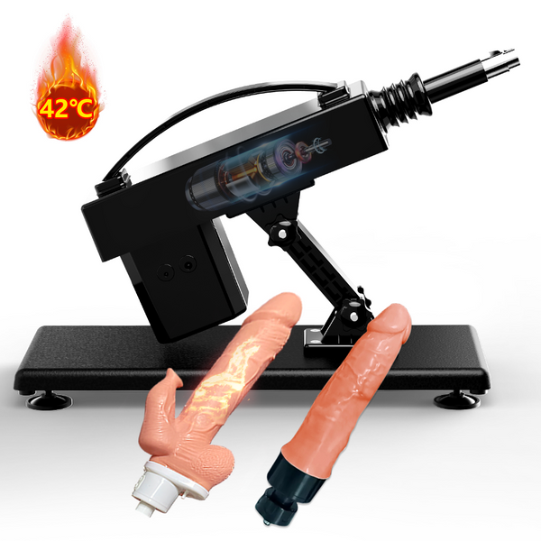 AlluriaToy - Automatic Heating Swinging Vibrating Sex Machine with Dildo 14.6 Inch