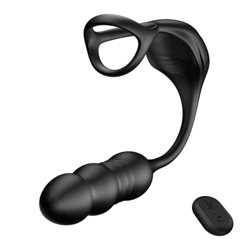 AlluriaToy - 9 Thrusting & Vibrating Wearable Prostate Massager with Cock ring