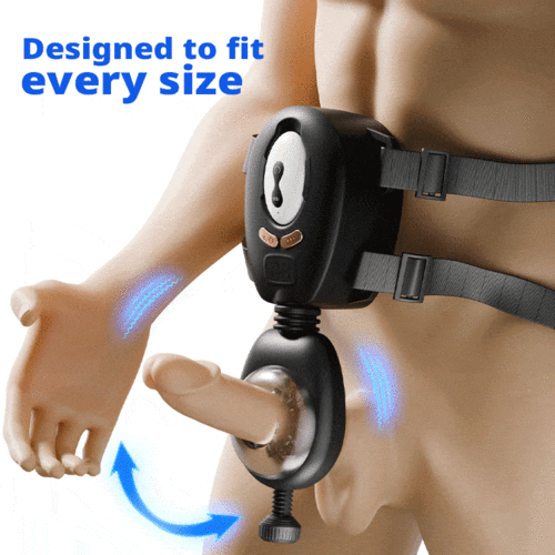 【Fits all sizes】LustGear Belt-Driven Wearable Penis Massager Best Vibe Male Masturbator