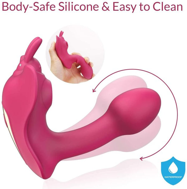 Clitoral Sucking Vibrator - BOMBEX Van, Remote G Spot Stimulator and Clit Sucker Butterfly Vibrator, 10 Powerful Modes, Waterproof & Rechargeable Adult Sex Toys for Women Pleasure