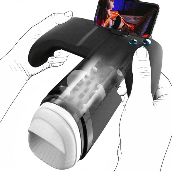 AlluriaToy Turbo - Thrust 10-Mode Stroker – Interactive Gamepad Design with Adjustable Phone Stand