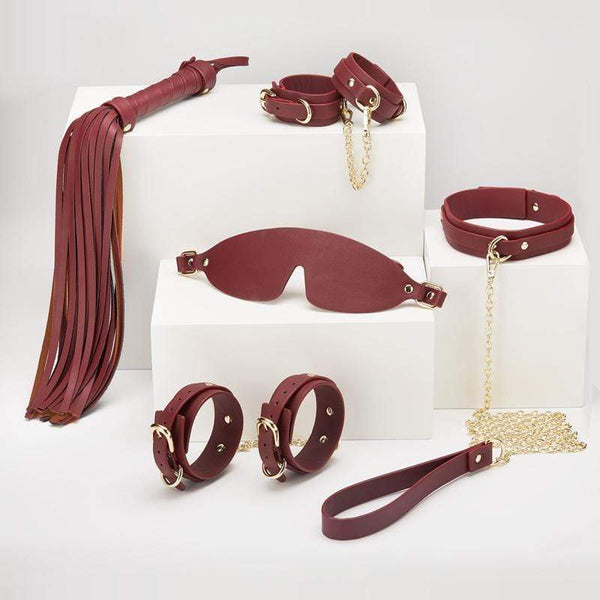 ROOMFUN Retro Red Leather Bondage Kit