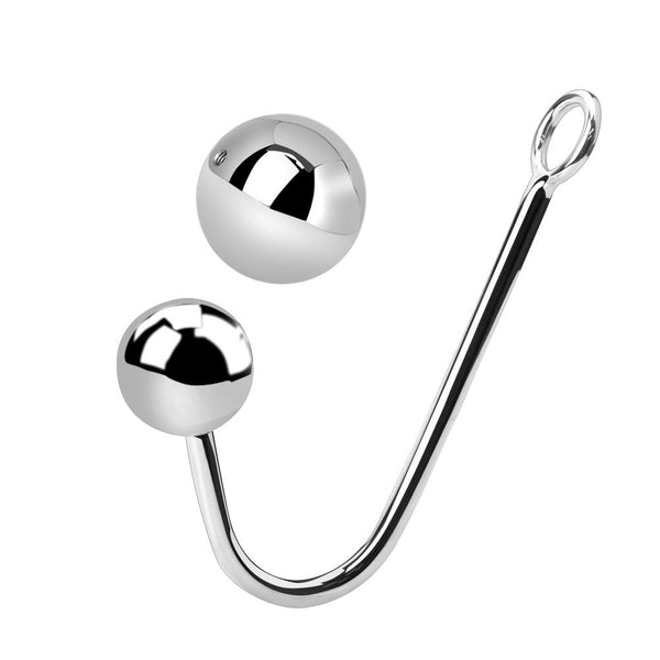 Solid Single Ball Rope Anal Hook with 2 Replaceable Balls